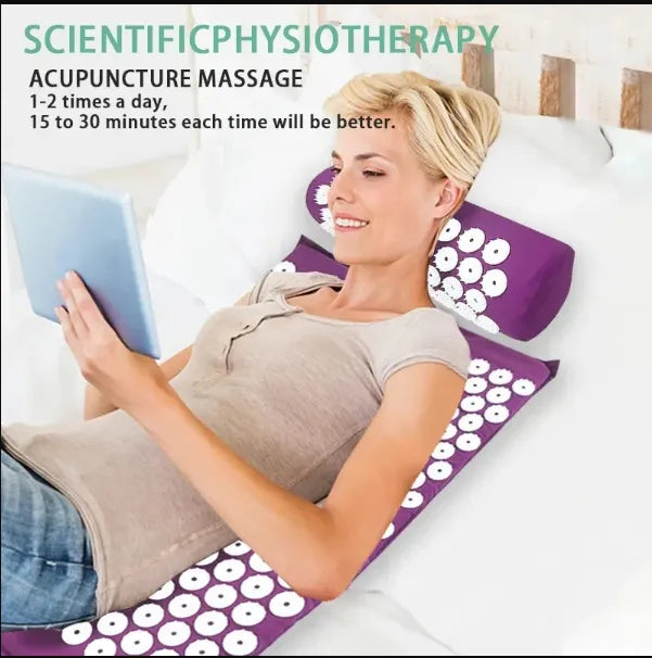 Acupressure Mat & Pillow Relaxation Set